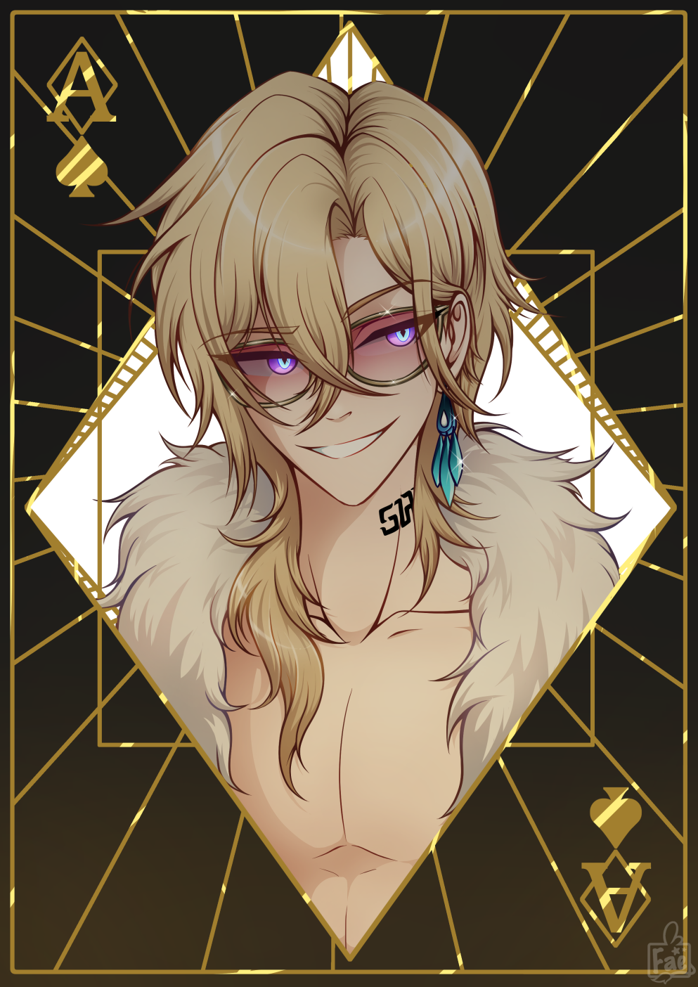 Mini Aventurine Ace Print