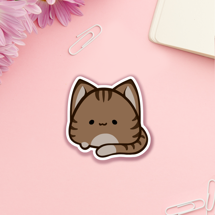 Brown Tabbie Loaf Sticker