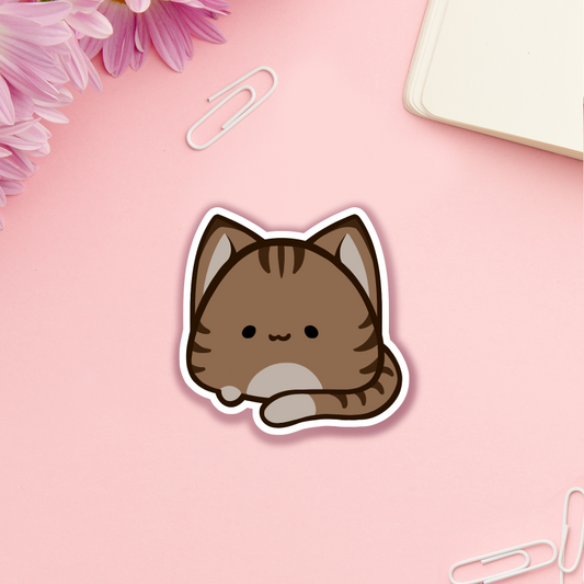 Brown Tabbie Loaf Sticker