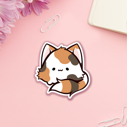 Fluffy Calico Loaf Sticker