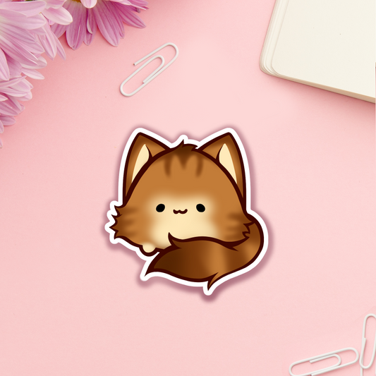Fluffy Orange Tabbie Loaf Sticker
