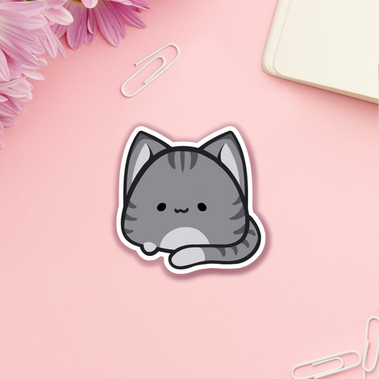 Grey Tabbie Loaf Sticker