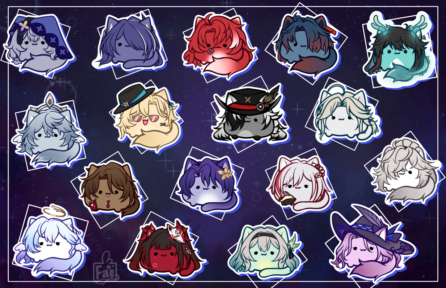 Honkai Star Rail Loaf Stickers