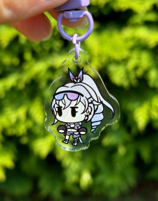 Mini Silver Wolf Charm