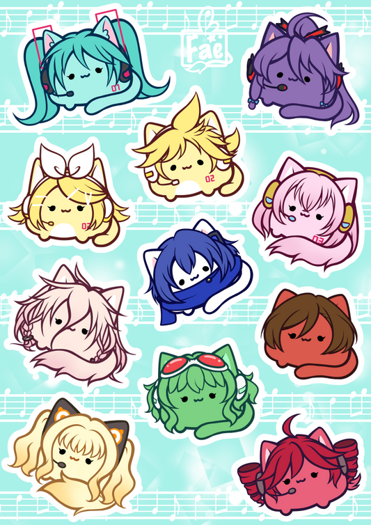 Vocaloid Loaf Sticker Sheet