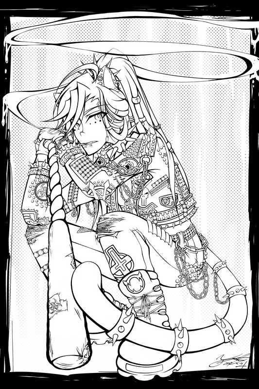 Yazuya Punk Print [B&W]